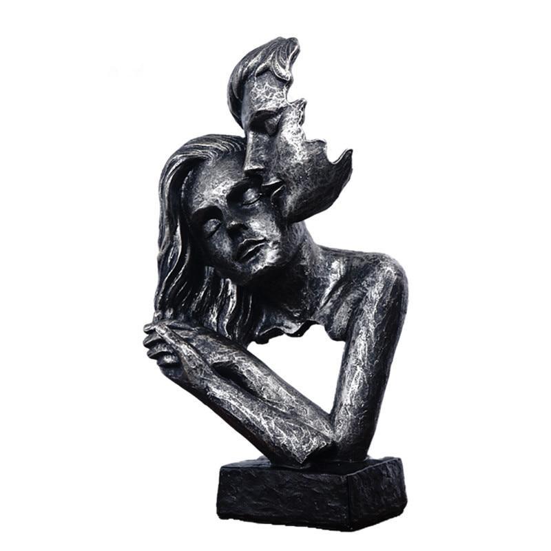 Vintage Kissing Couples Statue