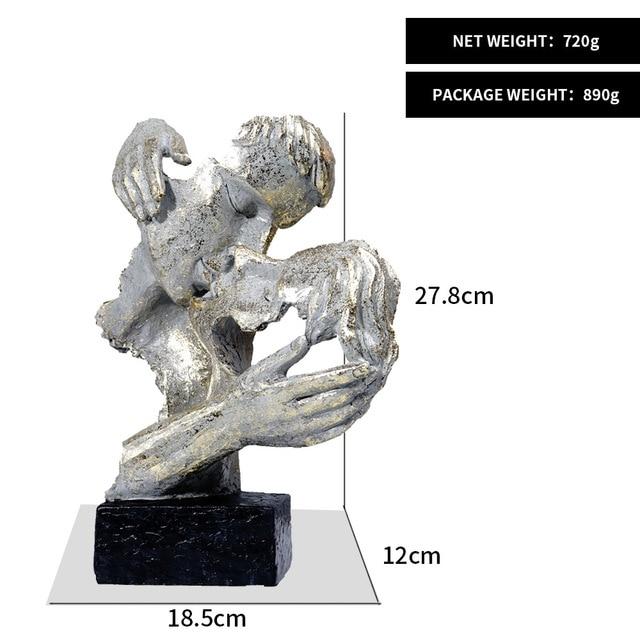 Vintage Kissing Couples Statue