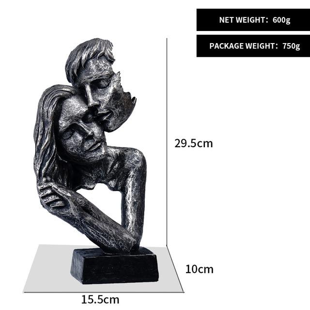 Vintage Kissing Couples Statue