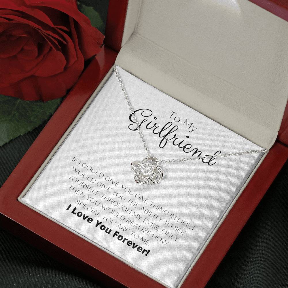 To My Girlfriend Love Knot Necklace